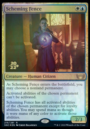 Scheming Fence [Streets of New Capenna Prerelease Promos] | Magic Magpie