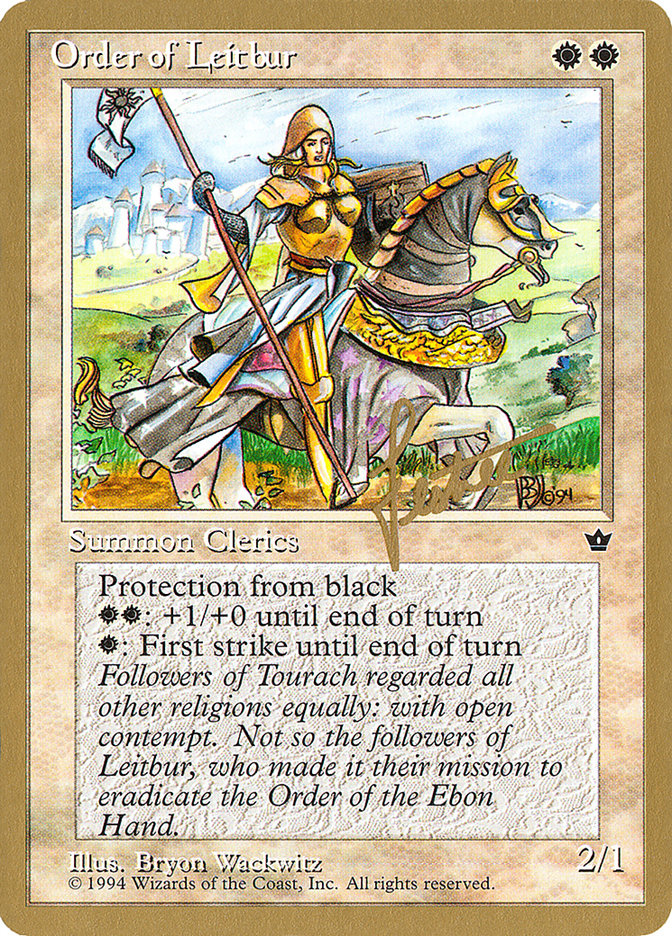 Order of Leitbur (Female) (Bertrand Lestree) [Pro Tour Collector Set] | Magic Magpie