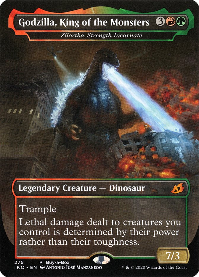 Zilortha, Strength Incarnate - Godzilla, King of the Monsters (Buy-A-Box) [Ikoria: Lair of Behemoths Promos] | Magic Magpie