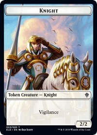 Knight // Food (15) Double-sided Token [Throne of Eldraine Tokens] | Magic Magpie