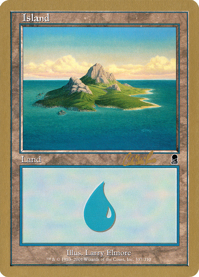 Island (cr337a) (Carlos Romao) [World Championship Decks 2002] | Magic Magpie