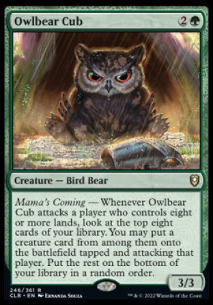 Owlbear Cub [Commander Legends: Battle for Baldur's Gate] | Magic Magpie