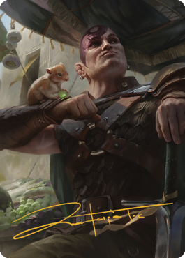 Minsc & Boo, Timeless Heroes Art Card (38) (Gold-Stamped Signature) [Commander Legends: Battle for Baldur's Gate Art Series] | Magic Magpie