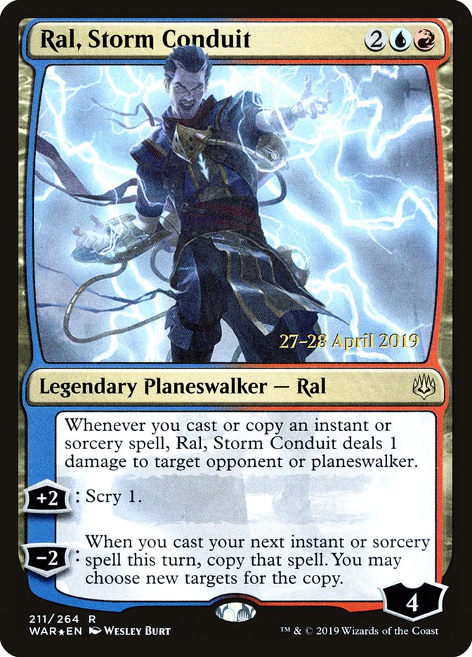 Ral, Storm Conduit  [War of the Spark Prerelease Promos] | Magic Magpie