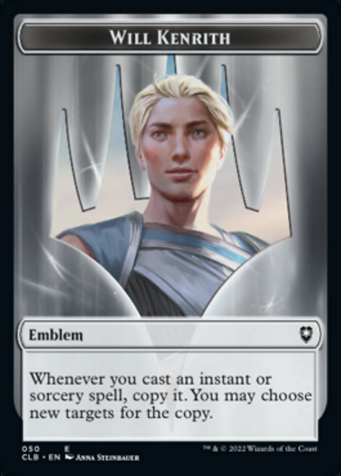 Will Kenrith Emblem // Copy Double-sided Token [Commander Legends: Battle for Baldur's Gate Tokens] | Magic Magpie