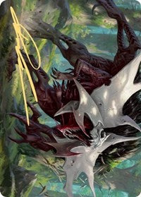 Vorinclex, Monstrous Raider 1 Art Card (Gold-Stamped Signature) [Kaldheim: Art Series] | Magic Magpie