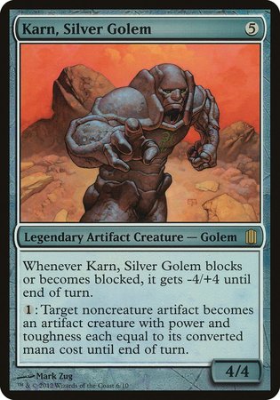 Karn, Silver Golem (Commander's Arsenal) [Commander's Arsenal Oversized] | Magic Magpie