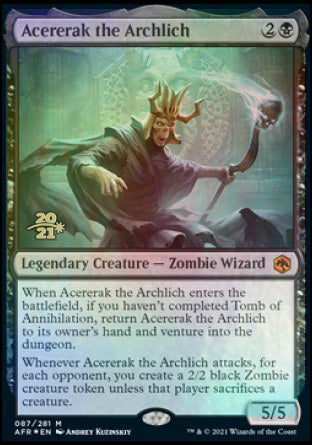 Acererak the Archlich [Dungeons & Dragons: Adventures in the Forgotten Realms Prerelease Promos] | Magic Magpie