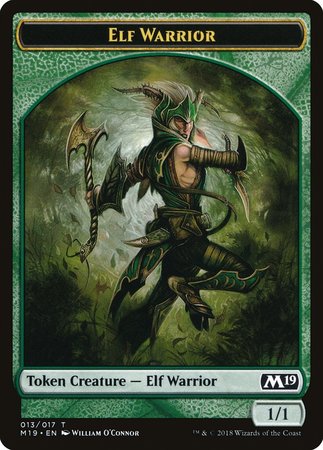 Elf Warrior Token [Core Set 2019 Tokens] | Magic Magpie