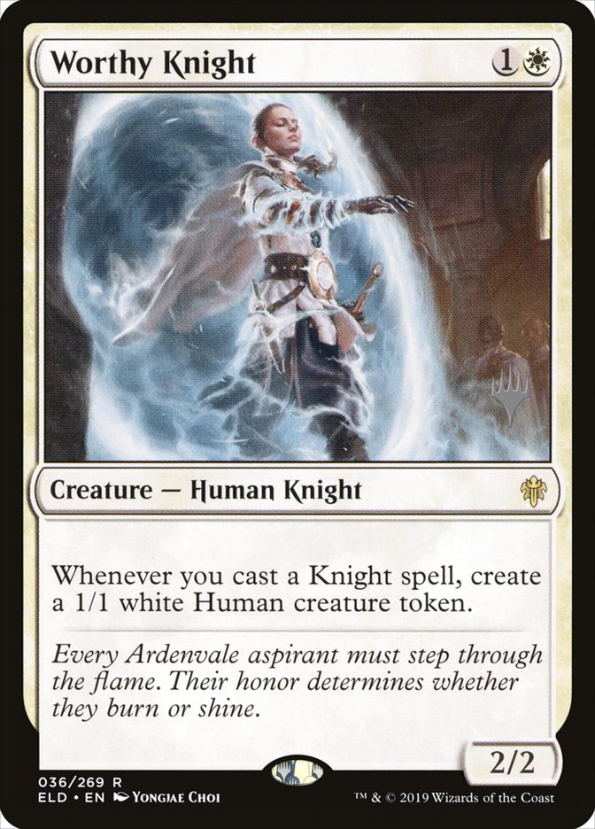 Worthy Knight (Promo Pack) [Throne of Eldraine Promos] | Magic Magpie