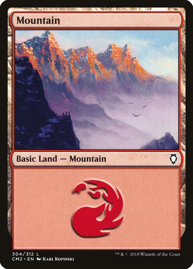 Mountain (304) [Commander Anthology Volume II] | Magic Magpie