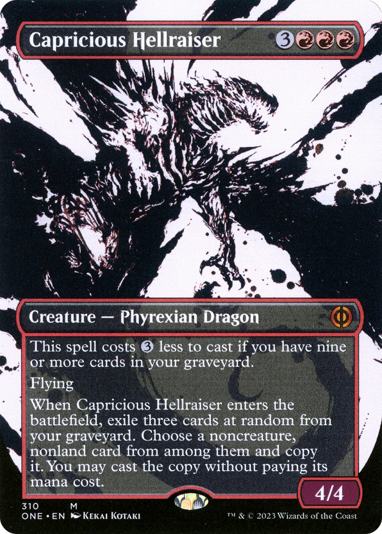 Capricious Hellraiser (Borderless Ichor) [Phyrexia: All Will Be One] | Magic Magpie