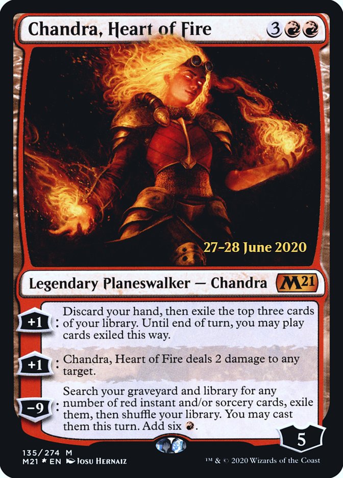 Chandra, Heart of Fire  [Core Set 2021 Prerelease Promos] | Magic Magpie
