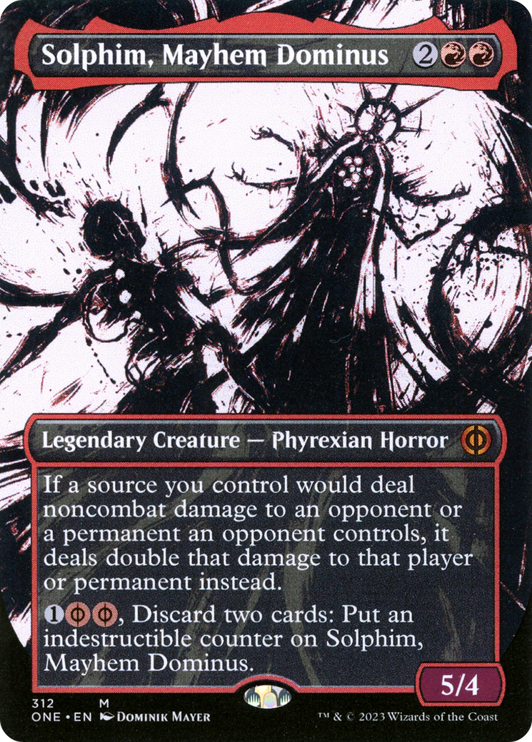 Solphim, Mayhem Dominus (Borderless Ichor) [Phyrexia: All Will Be One] | Magic Magpie