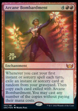 Arcane Bombardment [Streets of New Capenna Prerelease Promos] | Magic Magpie