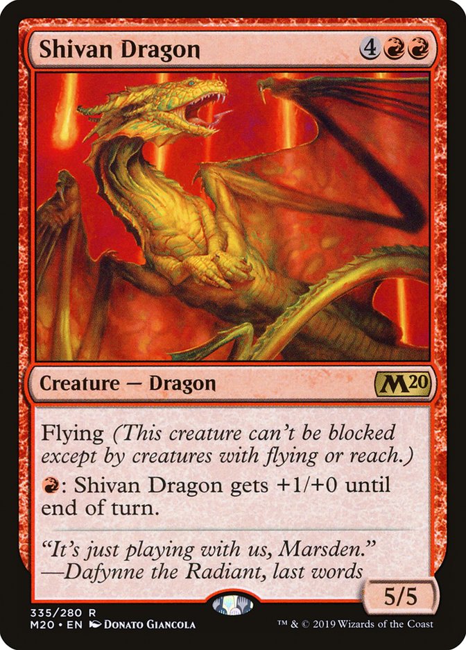 Shivan Dragon [Core Set 2020] | Magic Magpie