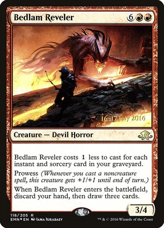 Bedlam Reveler [Eldritch Moon Promos] | Magic Magpie