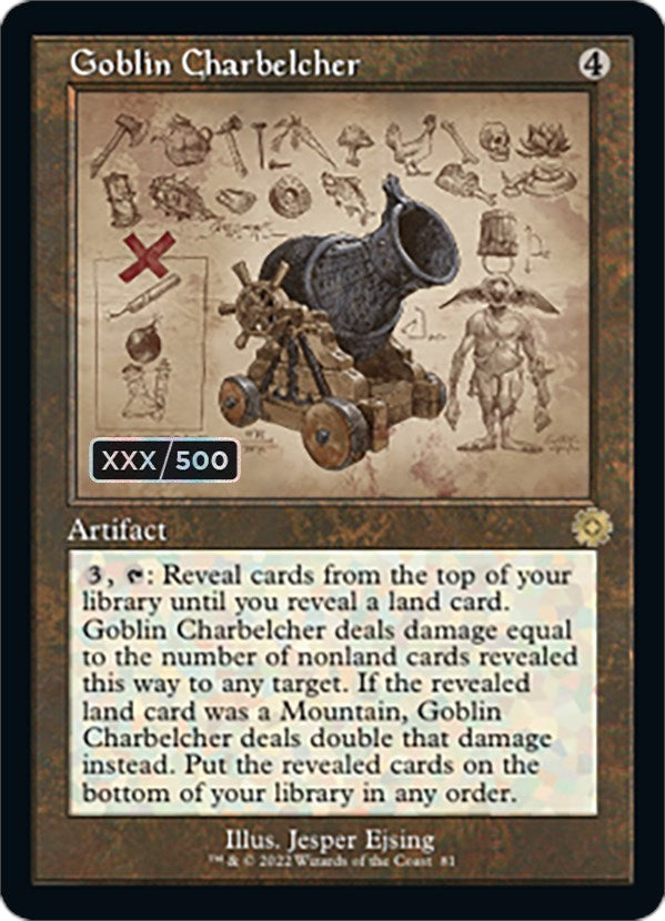 Goblin Charbelcher (Retro Schematic) (Serial Numbered) [The Brothers' War Retro Artifacts] | Magic Magpie