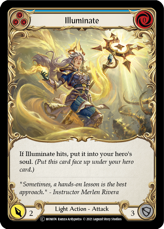 Illuminate (Blue) (Rainbow Foil) [U-MON074-RF] Unlimited Rainbow Foil | Magic Magpie