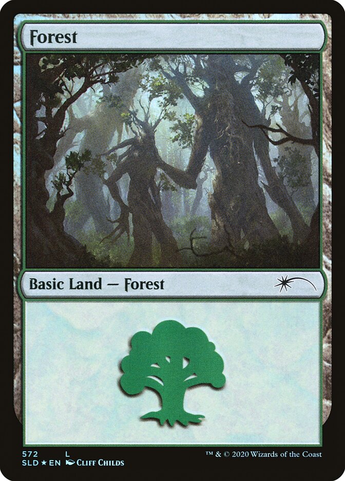 Forest (Tree Hugging) (572) [Secret Lair Drop Promos] | Magic Magpie