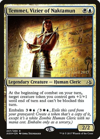 Temmet, Vizier of Naktamun [Amonkhet Promos] | Magic Magpie