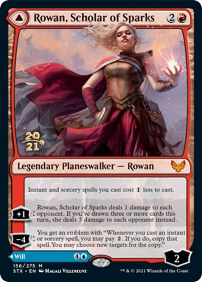 Rowan, Scholar of Sparks // Will, Scholar of Frost [Strixhaven: School of Mages Prerelease Promos] | Magic Magpie