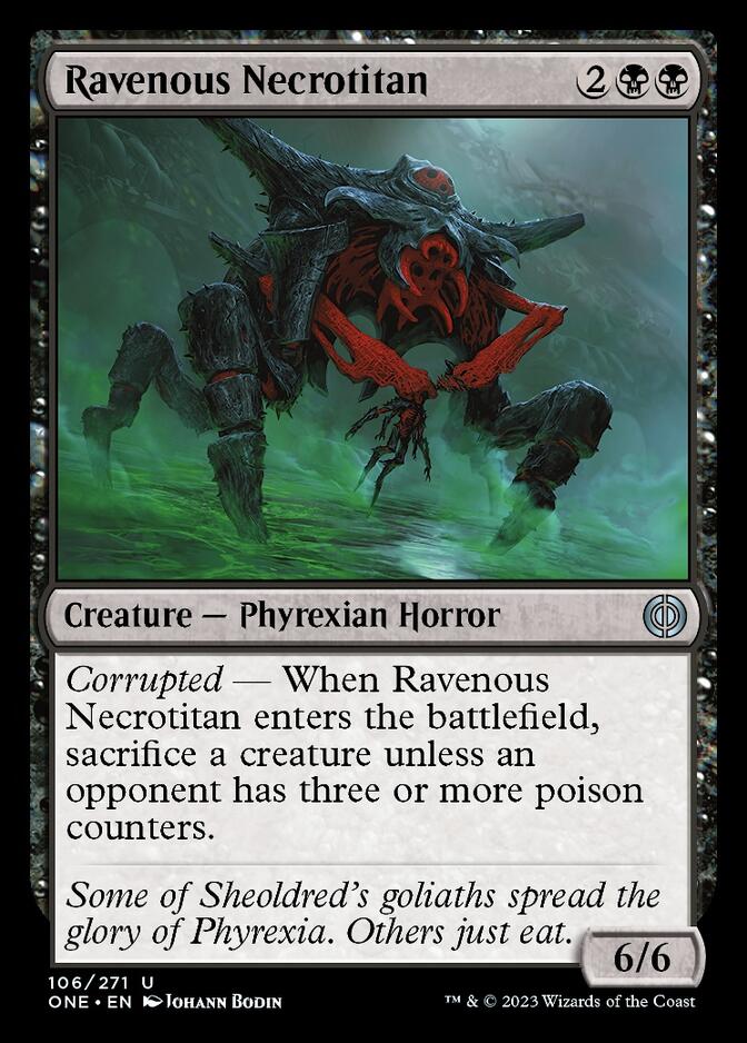 Ravenous Necrotitan [Phyrexia: All Will Be One] | Magic Magpie