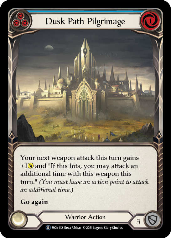 Dusk Path Pilgrimage (Blue) (Rainbow Foil) [U-MON112-RF] Unlimited Rainbow Foil | Magic Magpie