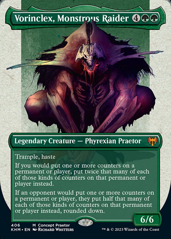 Vorinclex, Monstrous Raider (Borderless Concept Praetors) [Phyrexia: All Will Be One] | Magic Magpie