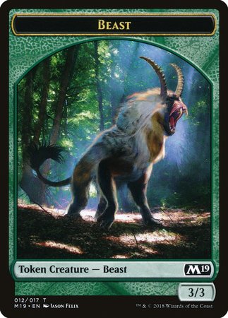 Beast Token [Core Set 2019 Tokens] | Magic Magpie