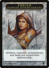 Emblem - Elspeth, Knight-Errant // Soldier Double-Sided Token [Modern Event Deck 2014 Tokens] | Magic Magpie