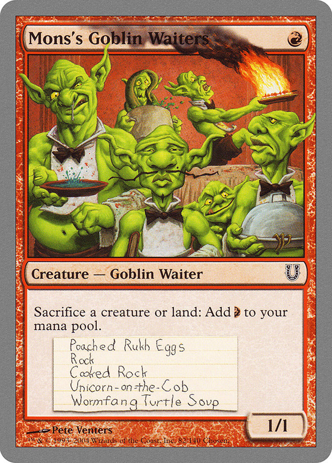 Mons's Goblin Waiters [Unhinged] | Magic Magpie