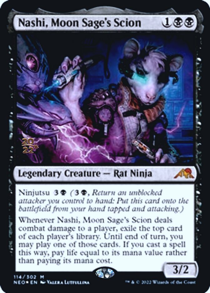 Nashi, Moon Sage's Scion [Kamigawa: Neon Dynasty Prerelease Promos] | Magic Magpie