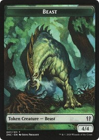 Beast // Saproling Double-sided Token [Commander: Zendikar Rising Tokens] | Magic Magpie