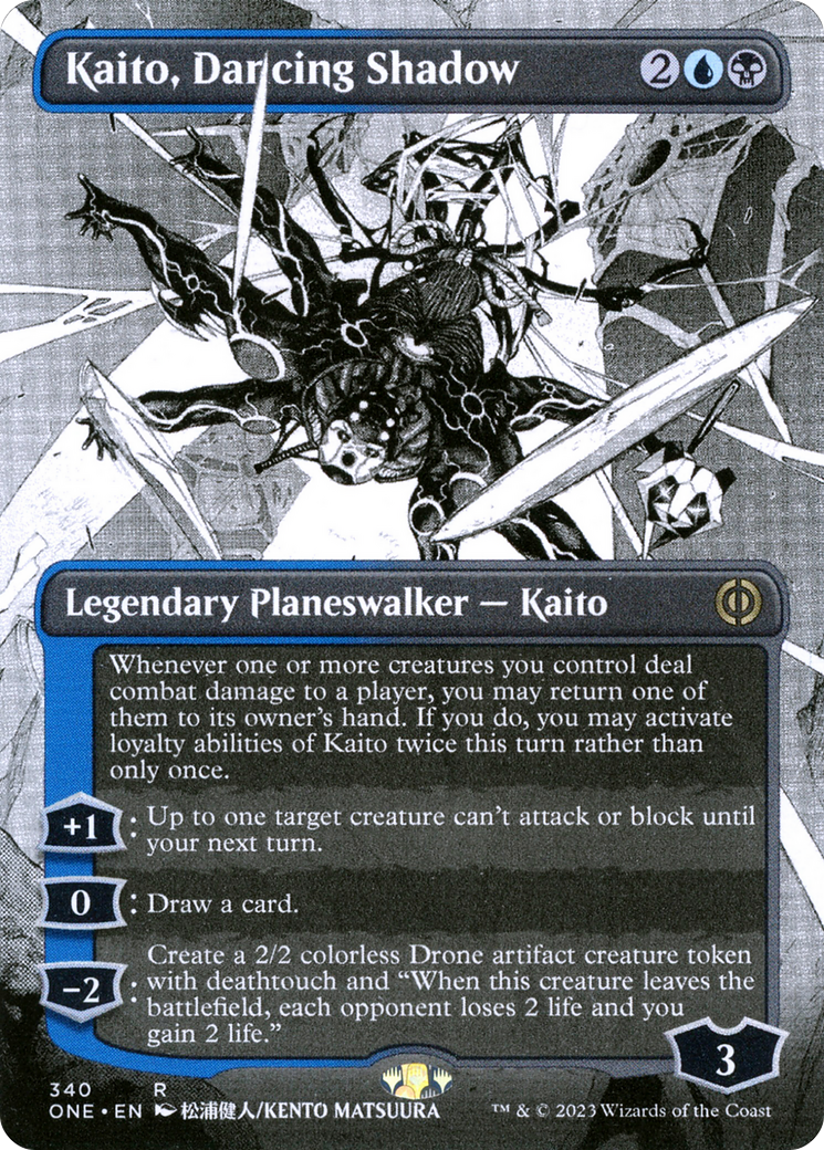 Kaito, Dancing Shadow (Borderless Manga) [Phyrexia: All Will Be One] | Magic Magpie