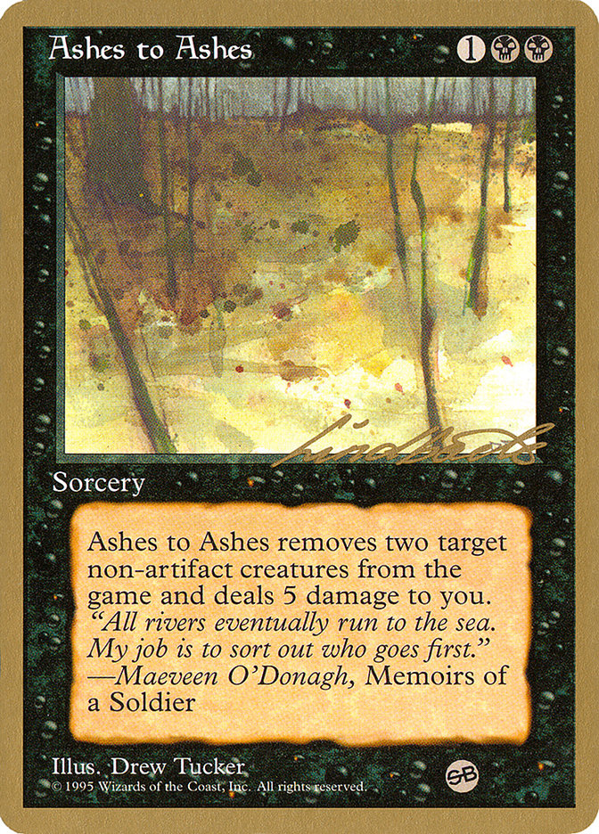 Ashes to Ashes (Leon Lindback) (SB) [Pro Tour Collector Set] | Magic Magpie