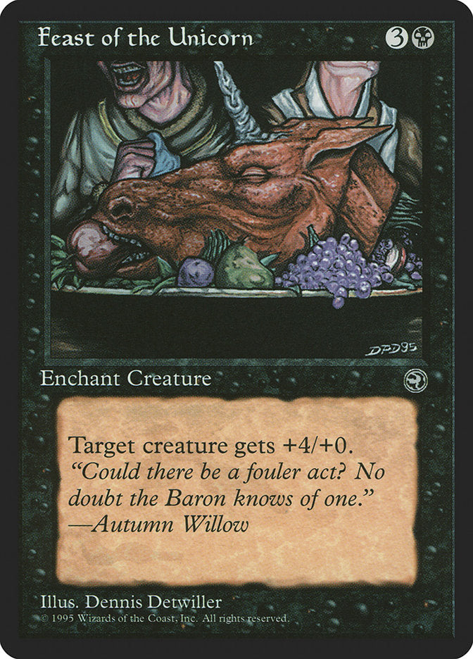 Feast of the Unicorn (Autumn Willow Flavor Text) [Homelands] | Magic Magpie