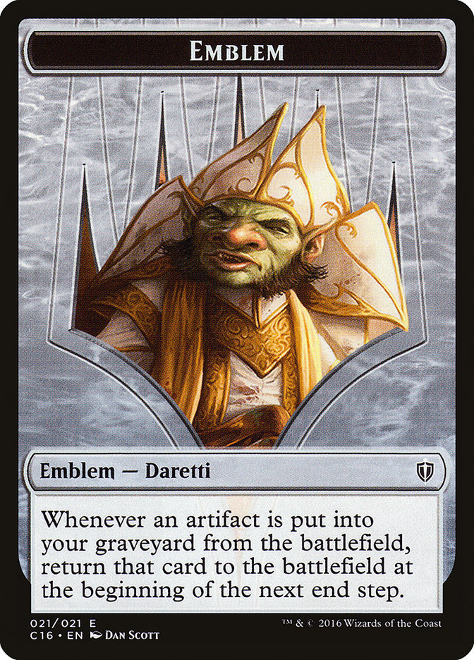 Daretti, Scrap Savant Emblem [Commander 2016 Tokens] | Magic Magpie