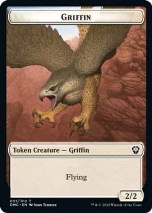 Zombie Knight // Griffin Double-sided Token [Dominaria United Commander Tokens] | Magic Magpie