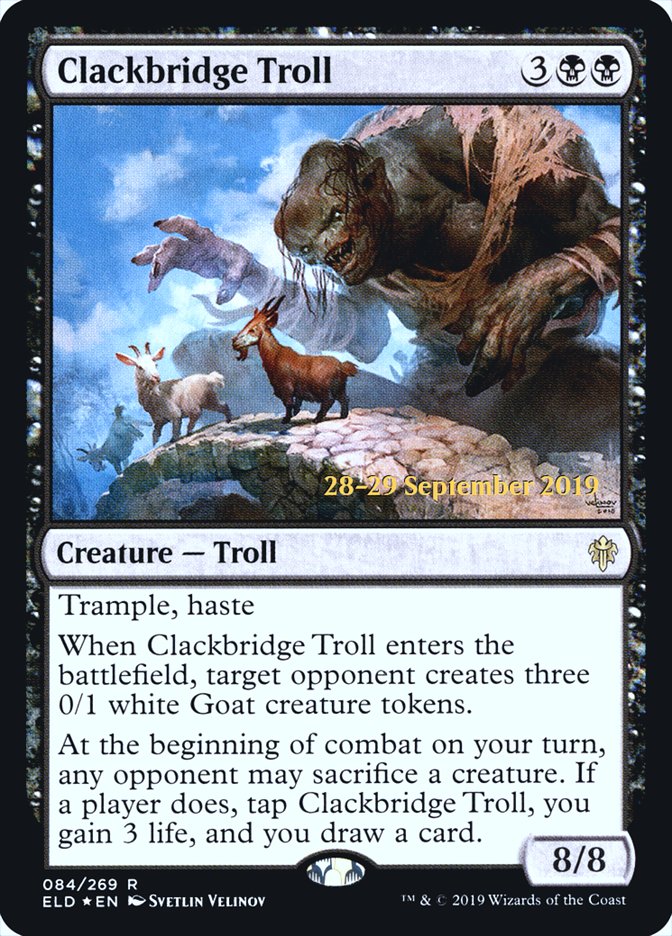 Clackbridge Troll  [Throne of Eldraine Prerelease Promos] | Magic Magpie