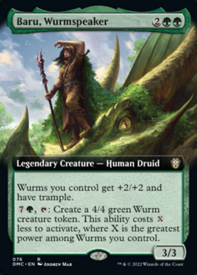 Baru, Wurmspeaker (Extended Art) [Dominaria United Commander] | Magic Magpie