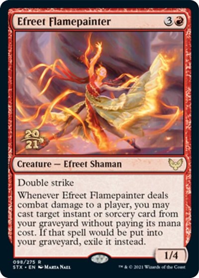 Efreet Flamepainter [Strixhaven: School of Mages Prerelease Promos] | Magic Magpie