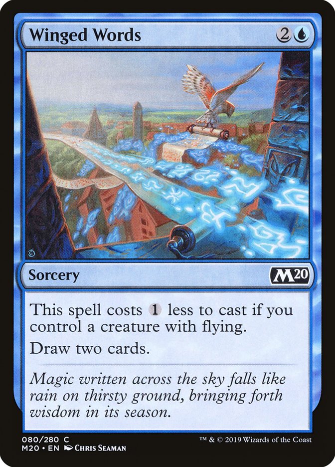 Winged Words [Core Set 2020] | Magic Magpie