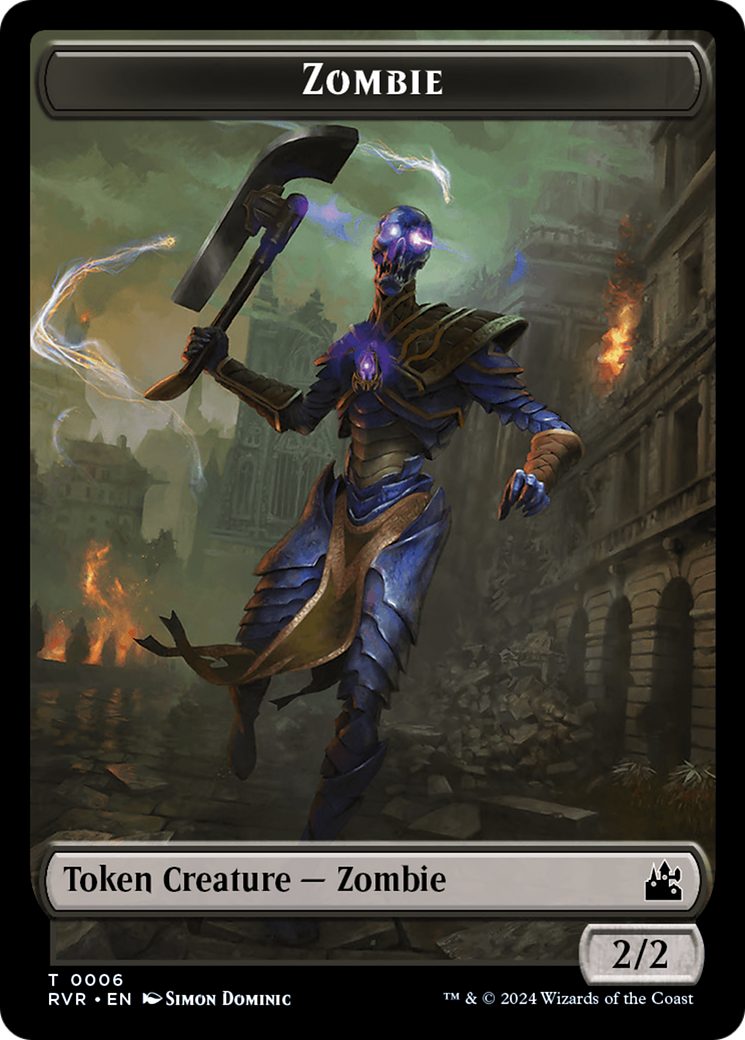 Goblin (0008) // Zombie Double-Sided Token [Ravnica Remastered Tokens] | Magic Magpie