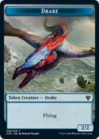 Drake // Insect (018) Double-sided Token [Commander 2020 Tokens] | Magic Magpie