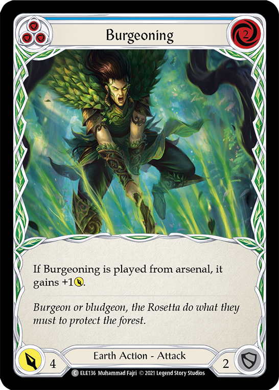 Burgeoning (Blue) [ELE136] (Tales of Aria)  1st Edition Normal | Magic Magpie
