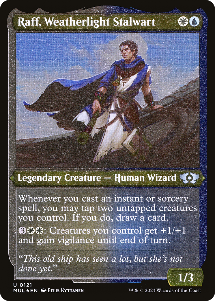 Raff, Weatherlight Stalwart (Foil Etched) [Multiverse Legends] | Magic Magpie