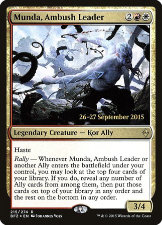 Munda, Ambush Leader [Battle for Zendikar Promos] | Magic Magpie