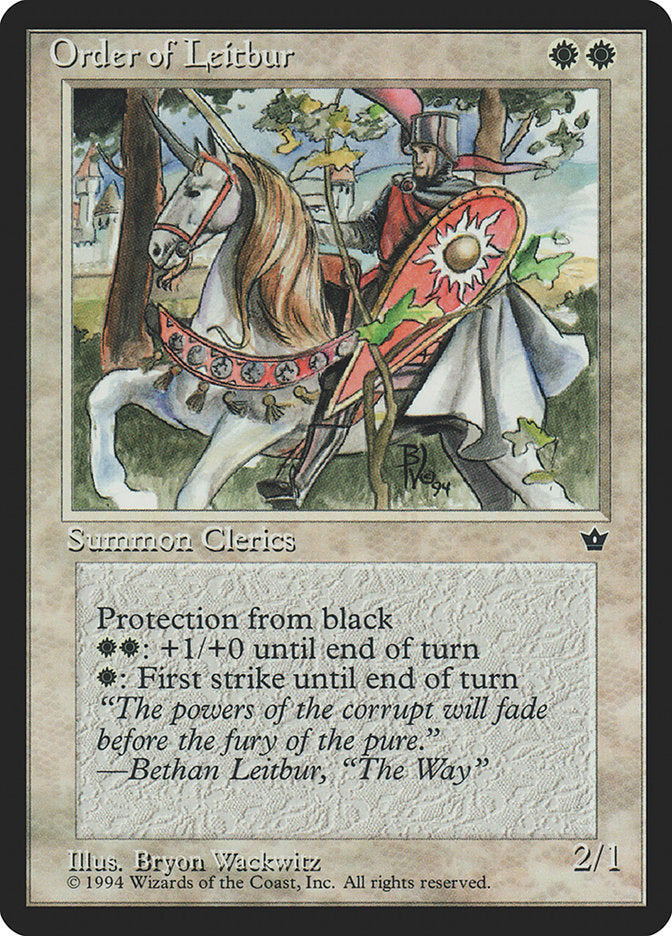 Order of Leitbur (Horse Facing Left) [Fallen Empires] | Magic Magpie