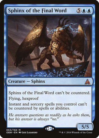 Sphinx of the Final Word [Oath of the Gatewatch] | Magic Magpie